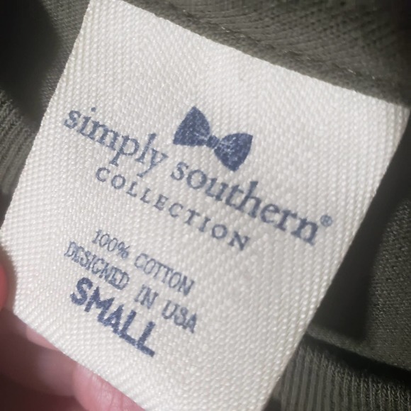 Simply Southern God is Within Her Long Sleeve T-Shirt Sz S Olive Bible - Picture 6 of 7